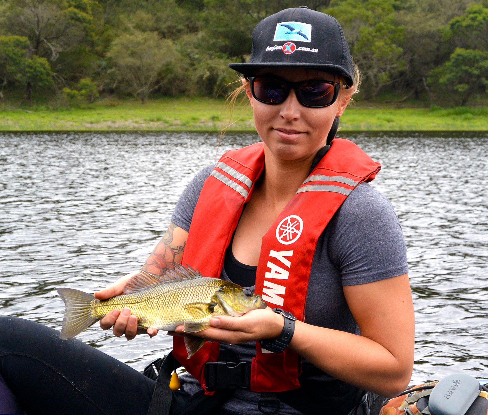 Amy Starling with a more typical Brogo bass.